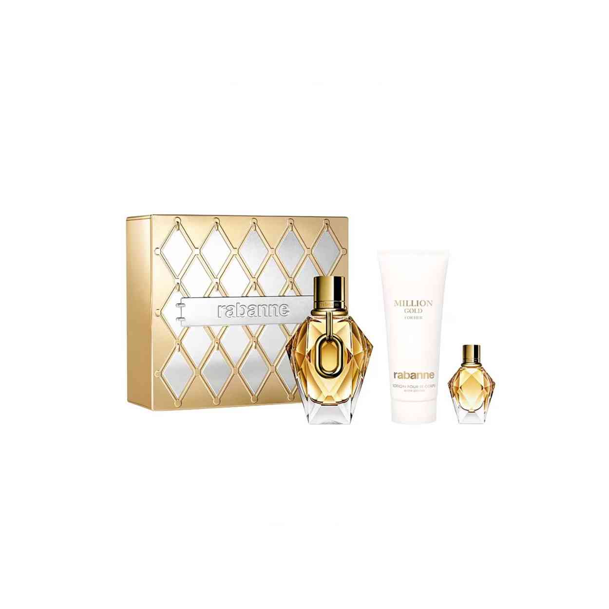 Paco Rabanne Million Gold Eau de Parfum (90ml+Mini+Body Lotion 100ml) SET